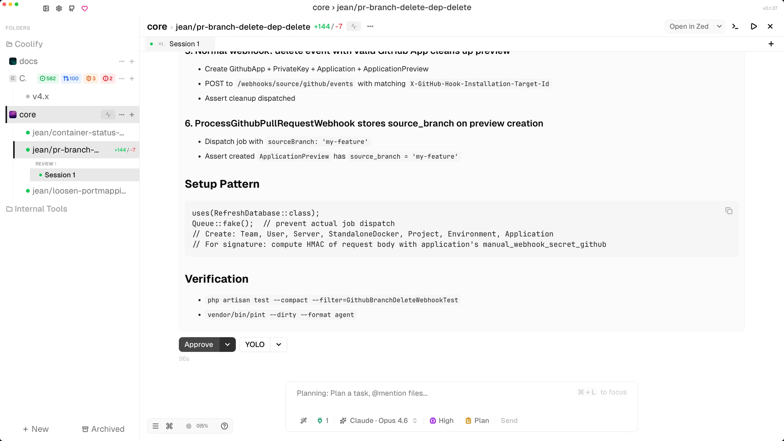 Jean approval flow in light mode