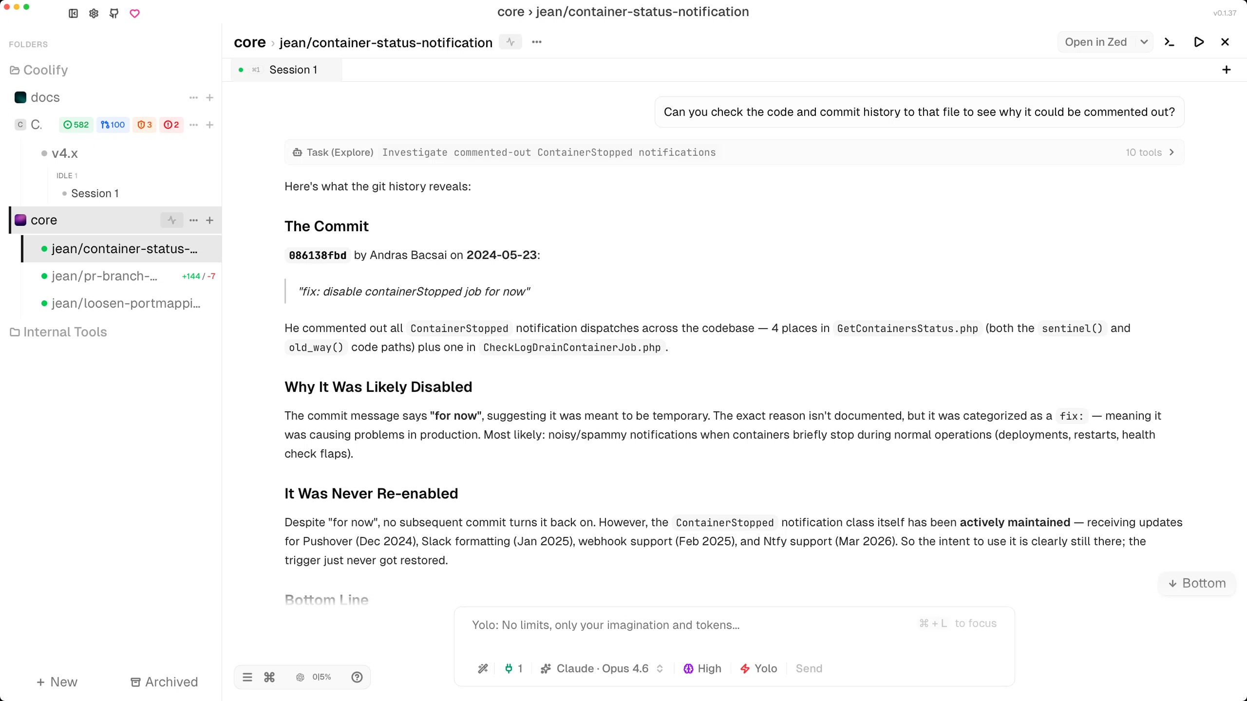 Jean conversation view in light mode